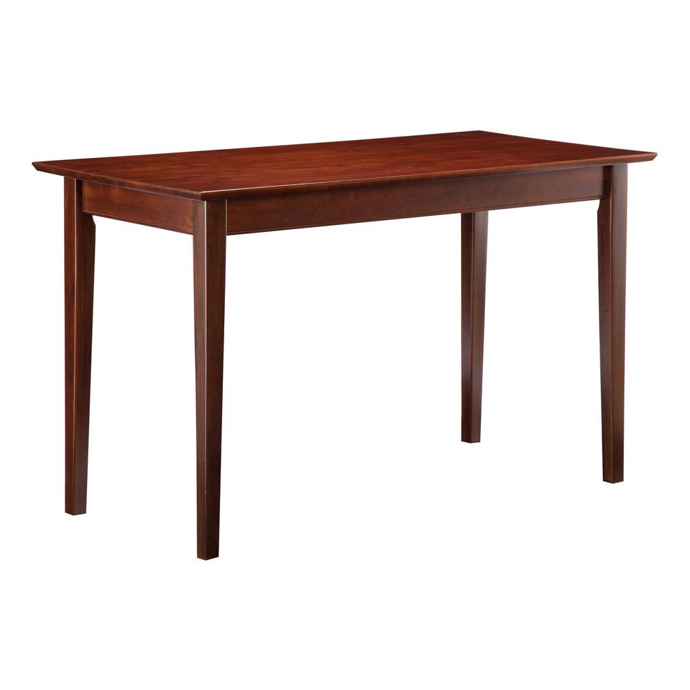 Atlantic Furniture Shaker Walnut Writing Desk Ah11104 The Home Depot Shaker Walnut Writing Desk Ah11104