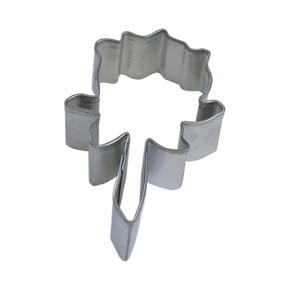 CybrTrayd 12-Piece 3 in. Rose Tinplated Steel Cookie Cutter & Cookie Recipe