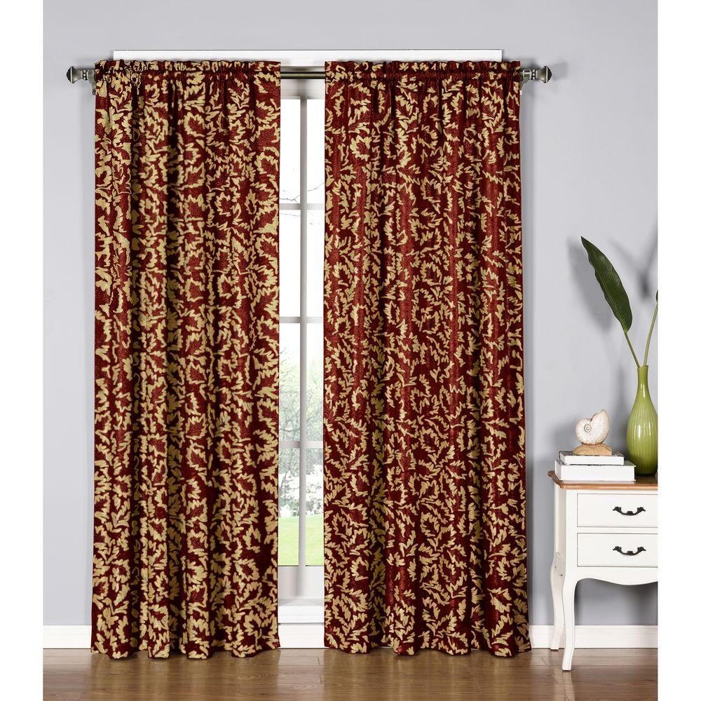 Window Elements Semi Opaque Dawson Shimmering Leaf 54 In W X 84