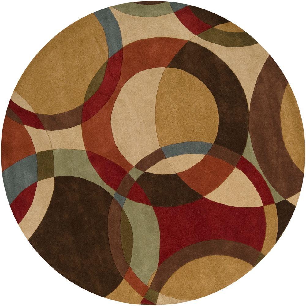 Modern 6 Round Area Rugs The Home Depot Seletar Brown 6 Ft Round Area Rug