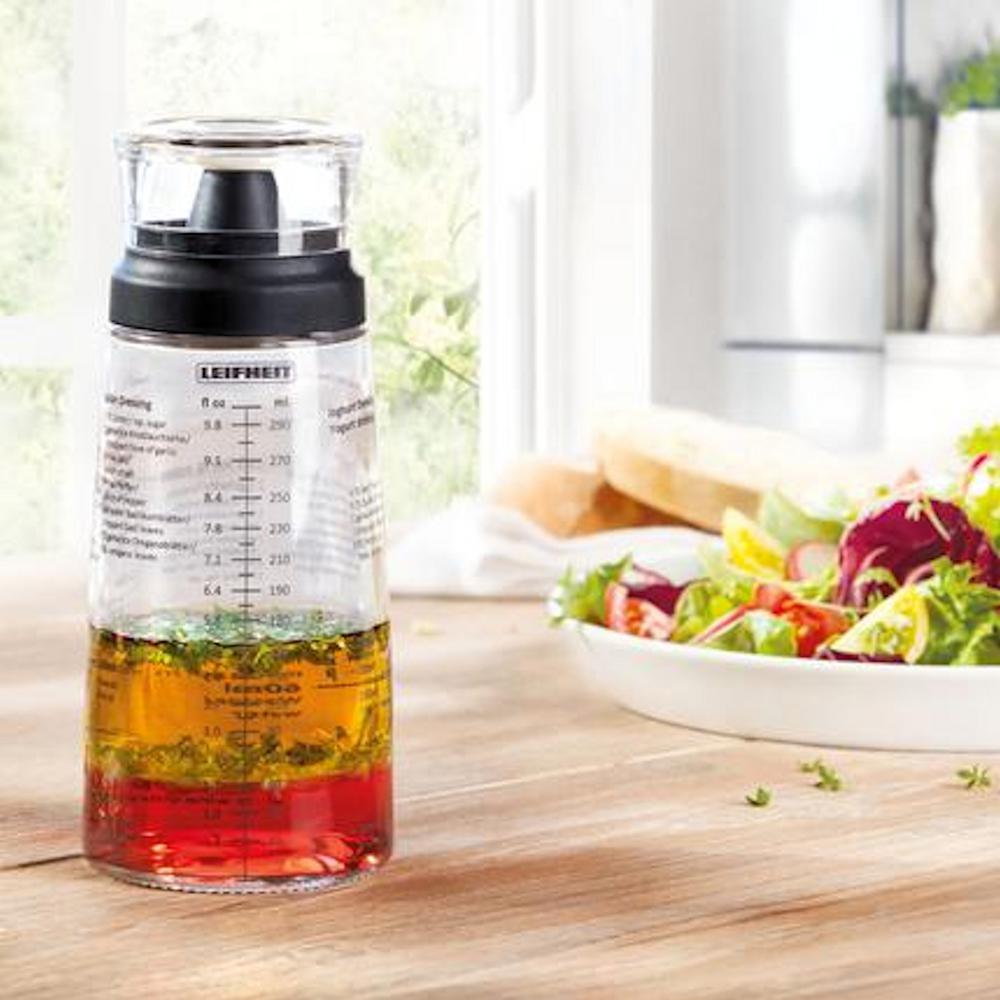 HOUSEHOLD ESSENTIALS Glass 10.1 oz. Clear with Lid Salad Dressing