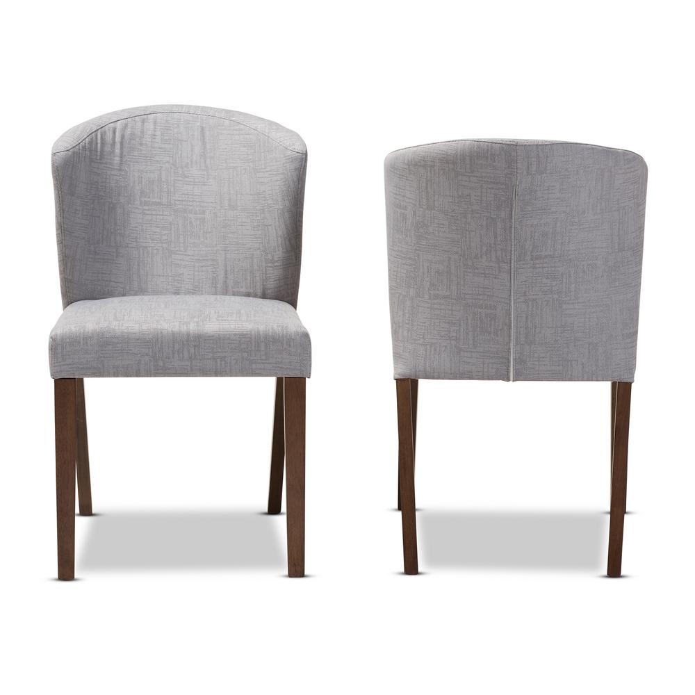Gray Dining Chairs Kitchen Room Furniture The Home Depot Cie Light Grey Walnut Brown Fabric Dining Chair