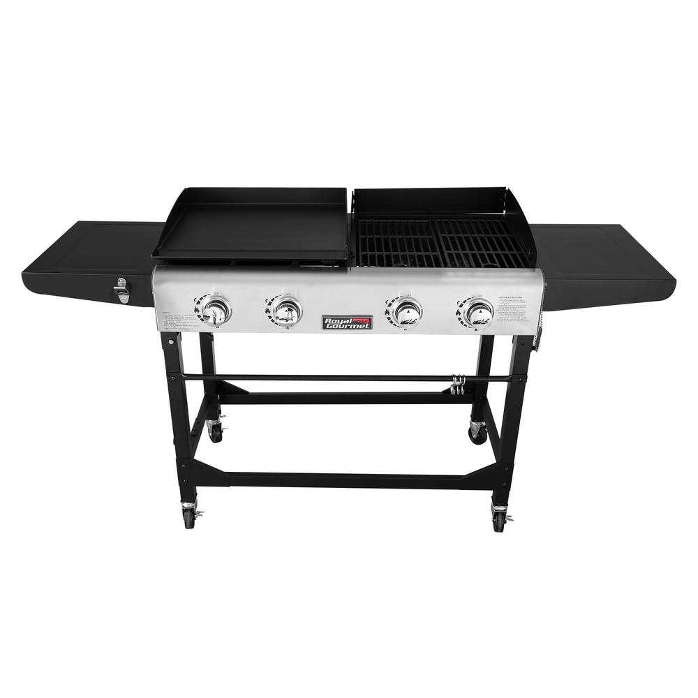 KitchenAid 3-Burner Propane Gas Grill In Green With Ceramic Sear Side ...