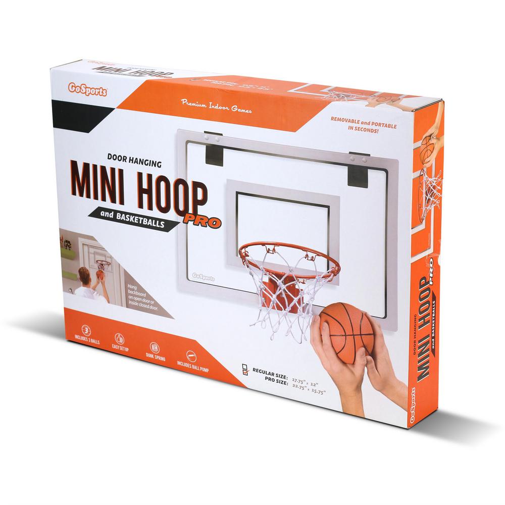 Gosports Over The Door Basketball Hoop With 3 Premium Basketballs