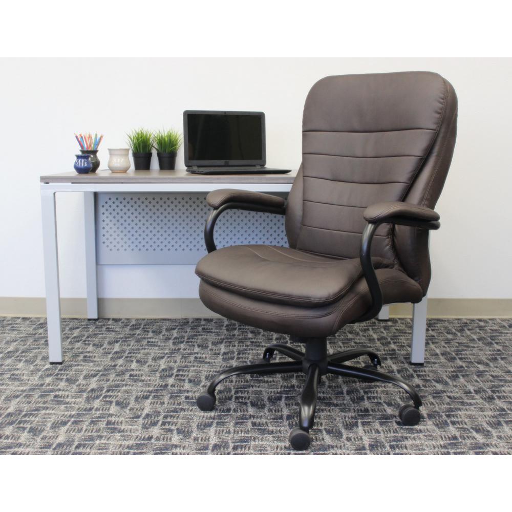 Boss Brown Heavy Duty Double Plush Chair-B991-BB - The ...