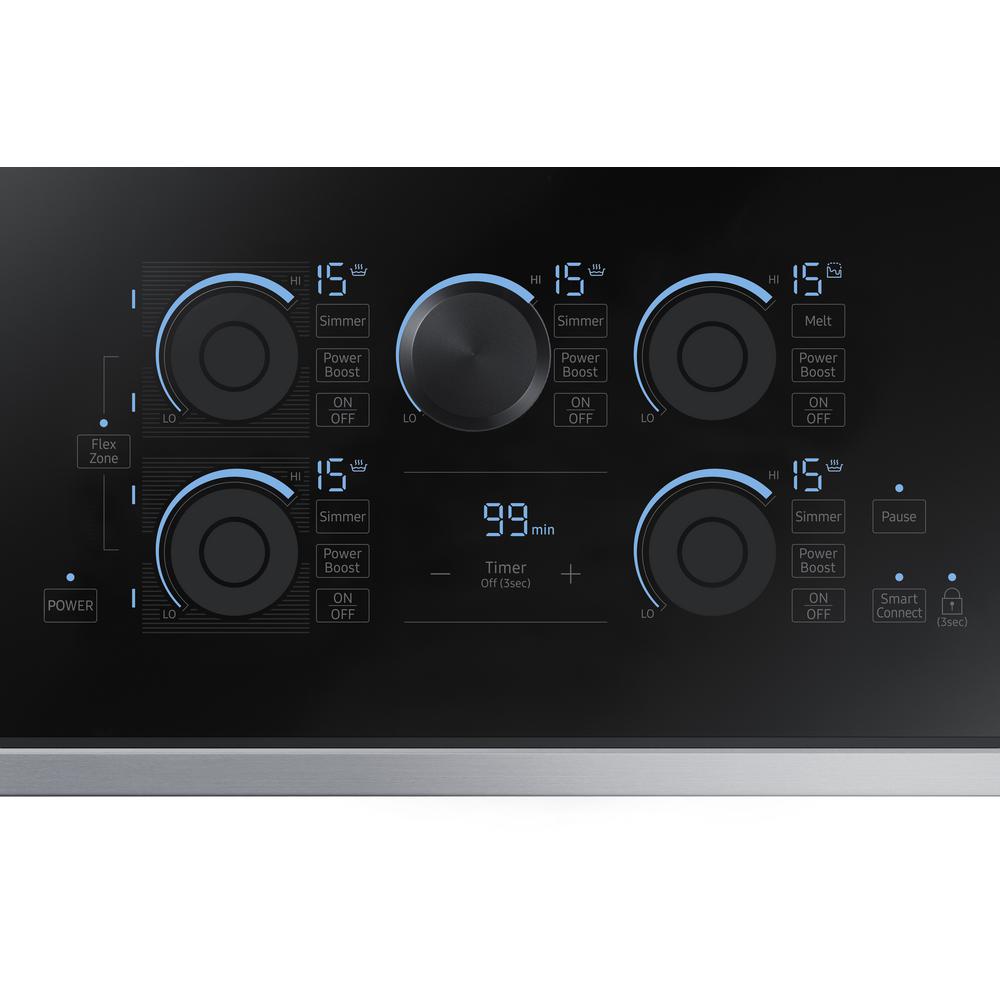 Samsung 36 In Induction Cooktop With Stainless Steel Trim With 5