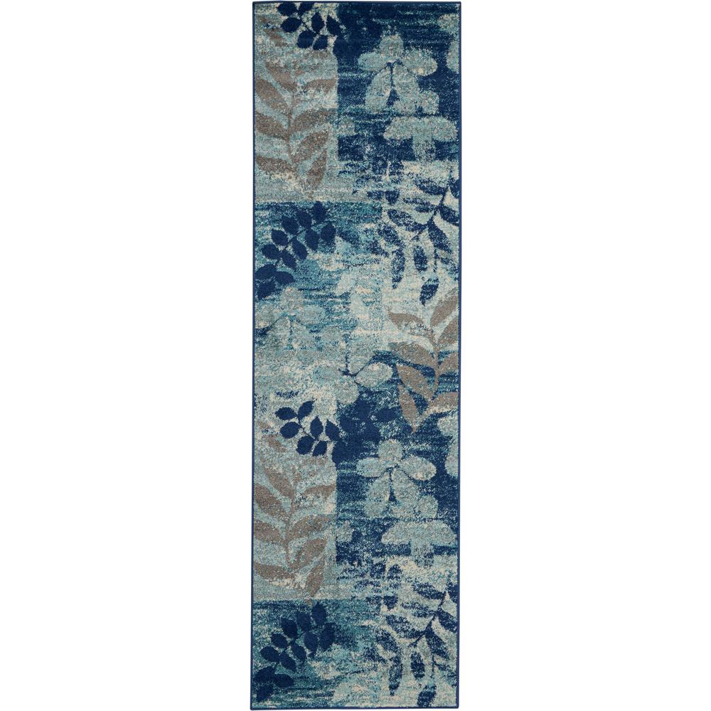 Nourison Tranquil 2 Ft X 7 Navy Blue Modern Hallway Runner Rug Navy Blue Modern Hallway Runner Rug