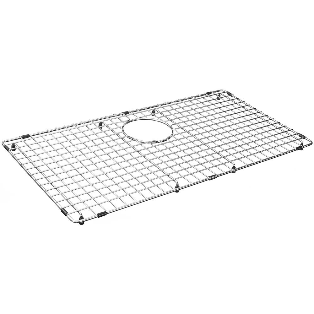 SERENE VALLEY 27.56 in. x 14.57 in. Rear Drain Heavy-Duty Stainless-Steel Sink Grid