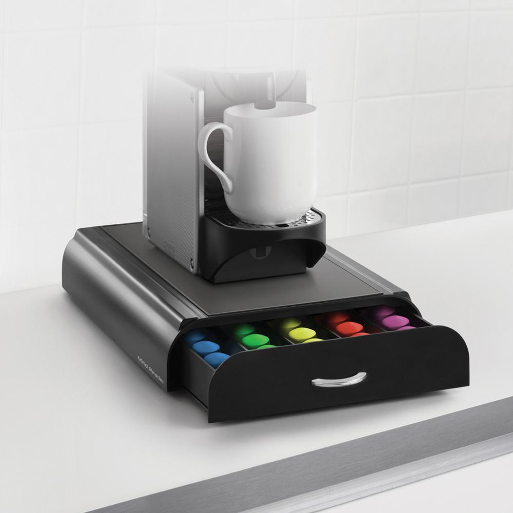 Mind Reader - Anchor Storage Unit for Nespresso Coffee Capsules - Black