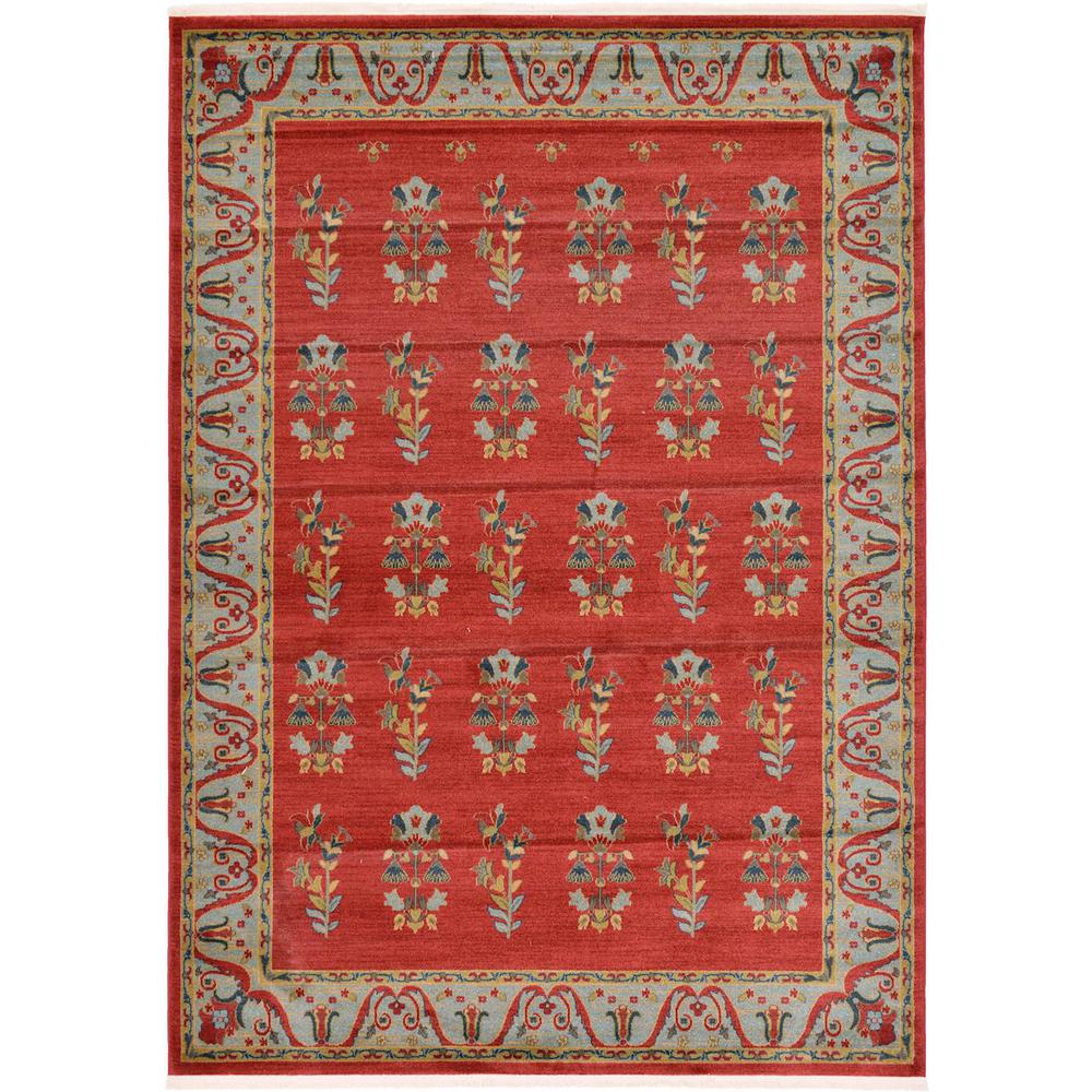 Unique Loom Fars Savoy Red 7 0 X 10 Area Rug 3120191 The Home Fars Savoy Red 7 0 X 10 Area Rug