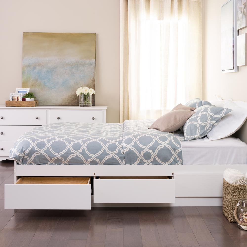 Prepac Twin Platform Storage Bed (White) ((BOX 1 of 2 ONLY))