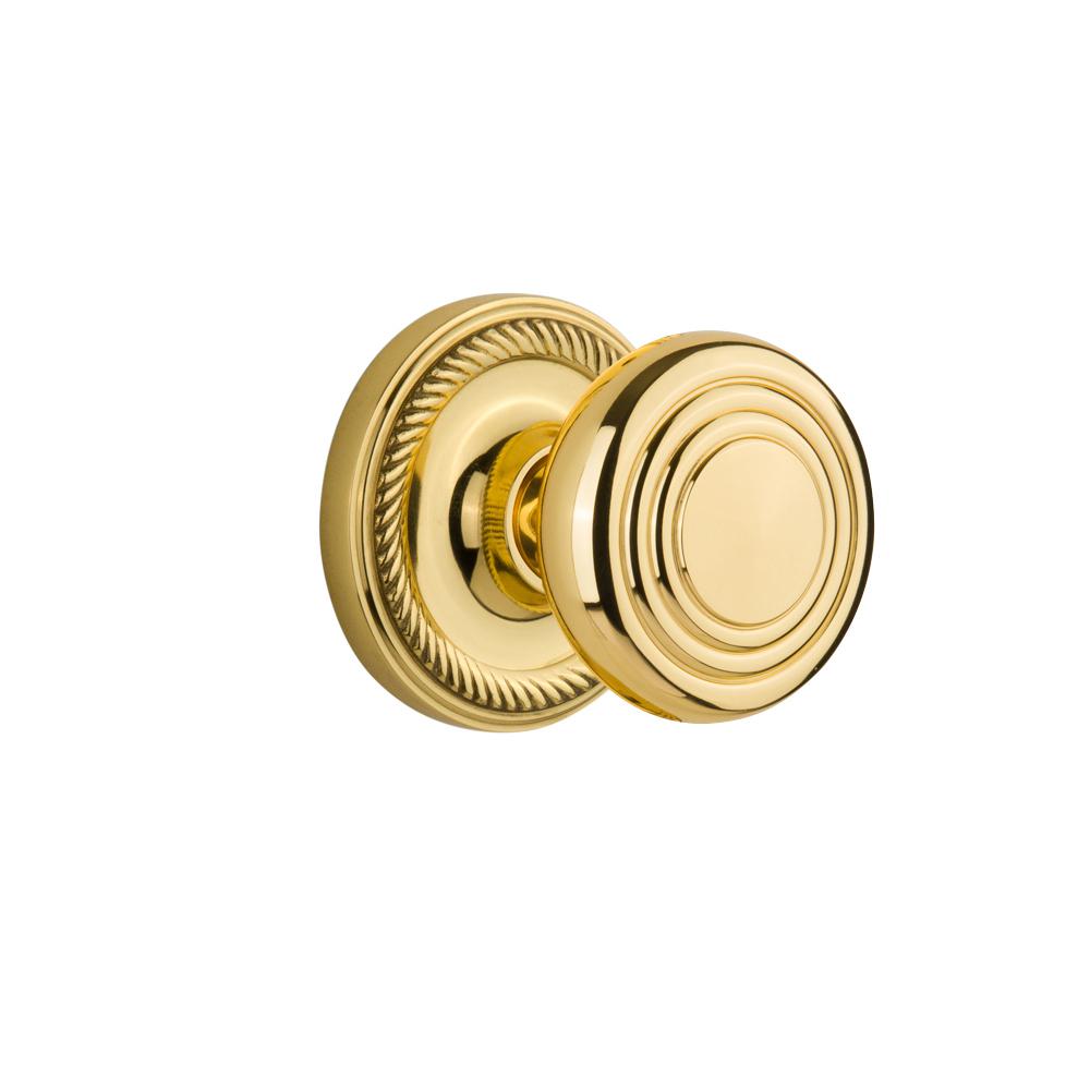 Nostalgic Warehouse Classic Rosette 23/8 in. Backset Polished Brass