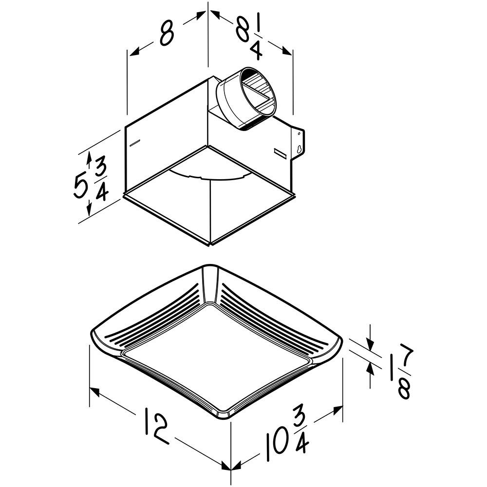 Broan Nutone 50 Cfm Ceiling Bathroom Exhaust Fan With Light 763n The Home Depot Ceiling Bathroom Exhaust Fan, Ventline 50 Cfm Bathroom Ceiling Exhaust Fan With Light
