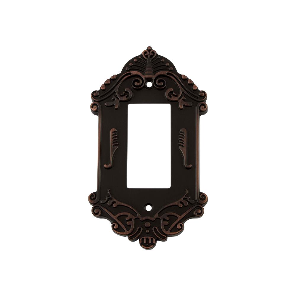 Nostalgic Warehouse Victorian Switch Plate with Single Rocker in Timeless Bronze by Nostalgic Warehouse
