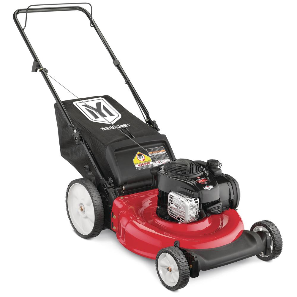 Yard Machines 21 In 140 Cc Ohv Briggs And Stratton Walk Behind Gas Push Mower 11a B1be729 The Home Depot