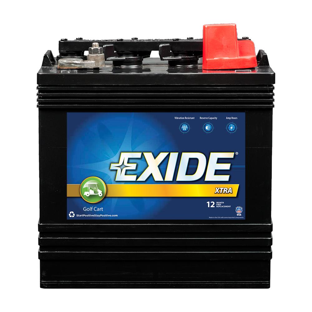 Exide Golf Cart Battery Xtra 8 Volts Lead Acid 4 Cell Group Size Cold Cranking Amps Bci 1 Pack Gc8v 110so The Home Depot