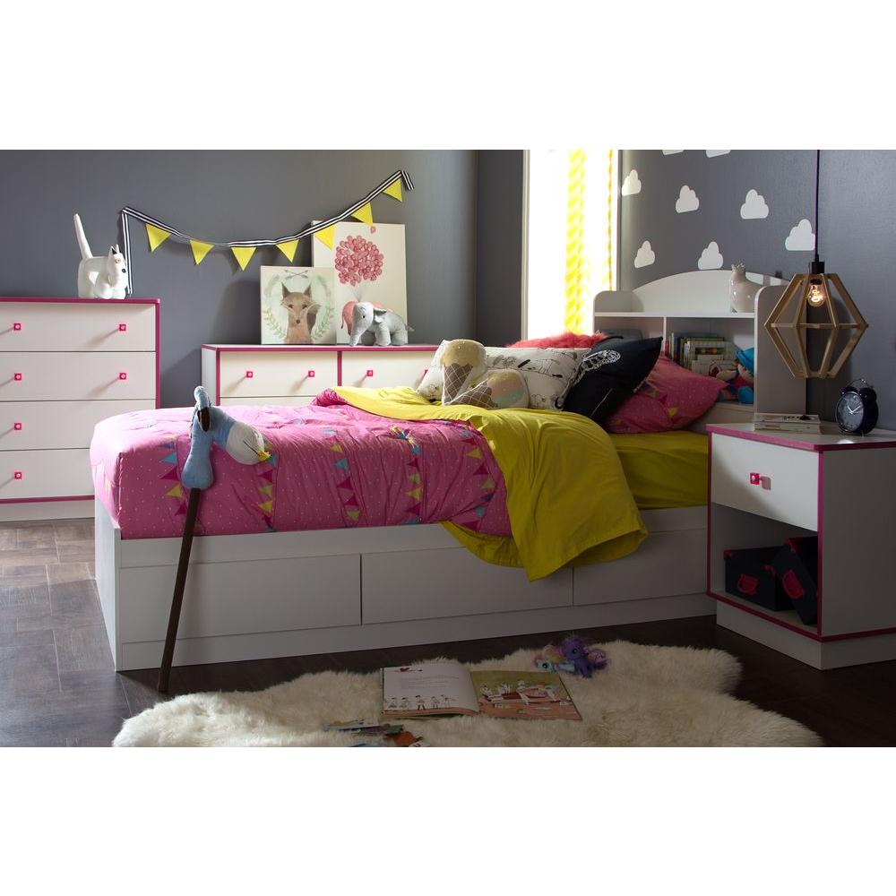Pure White 39 South Shore Logik Twin Bookcase Headboard