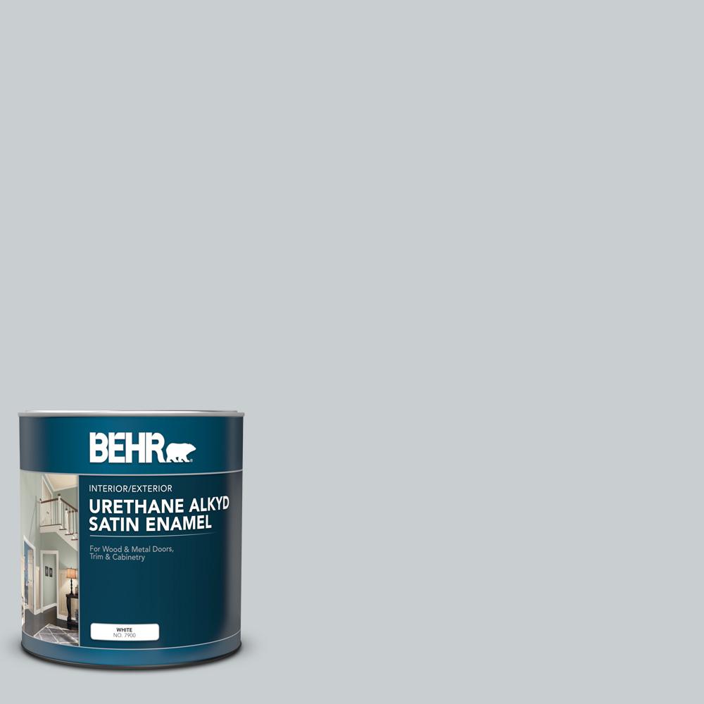 BEHR 1 qt. 760E2 Manhattan Mist Satin Enamel Urethane Alkyd Interior/Exterior Paint790004