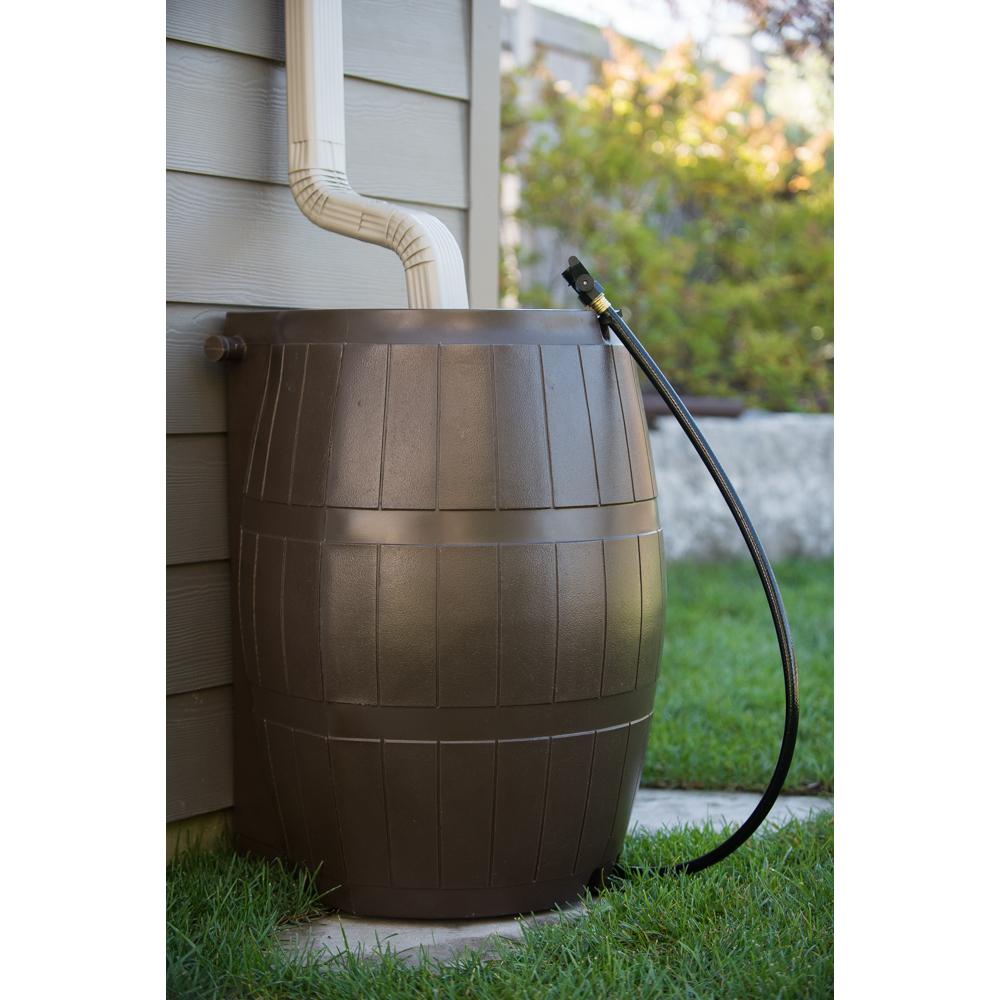 Fcmp Outdoor Rain Catcher 50 Gal Brown Rc 4000 Rain Barrel Rc4000 Brn The Home Depot