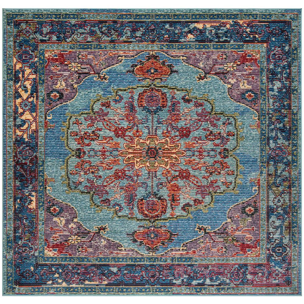 Safavieh Harmony Blue Purple 7 Ft X Square Area Rug