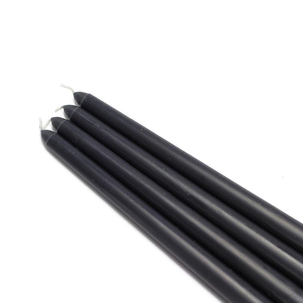 Zest Candle 12 in. Black Taper Candles (12Set)CEZ084 The Home Depot