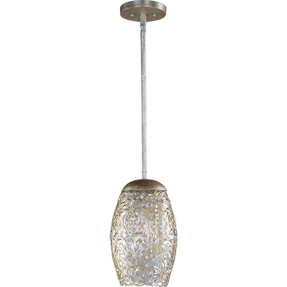 Maxim Lighting Arabesque 1 Light Golden Silver Mini Pendant Maxim Lighting Arabesque 1 Light Golden Silver Mini Pendant