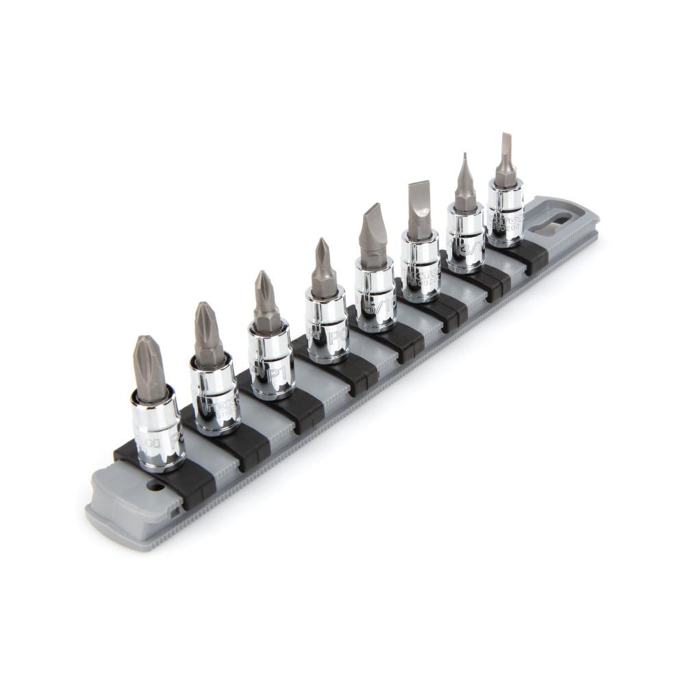 TEKTON 1/4 In. Drive Phillips/Slotted Bit Socket Set (8-Piece)-SHB90104 ...