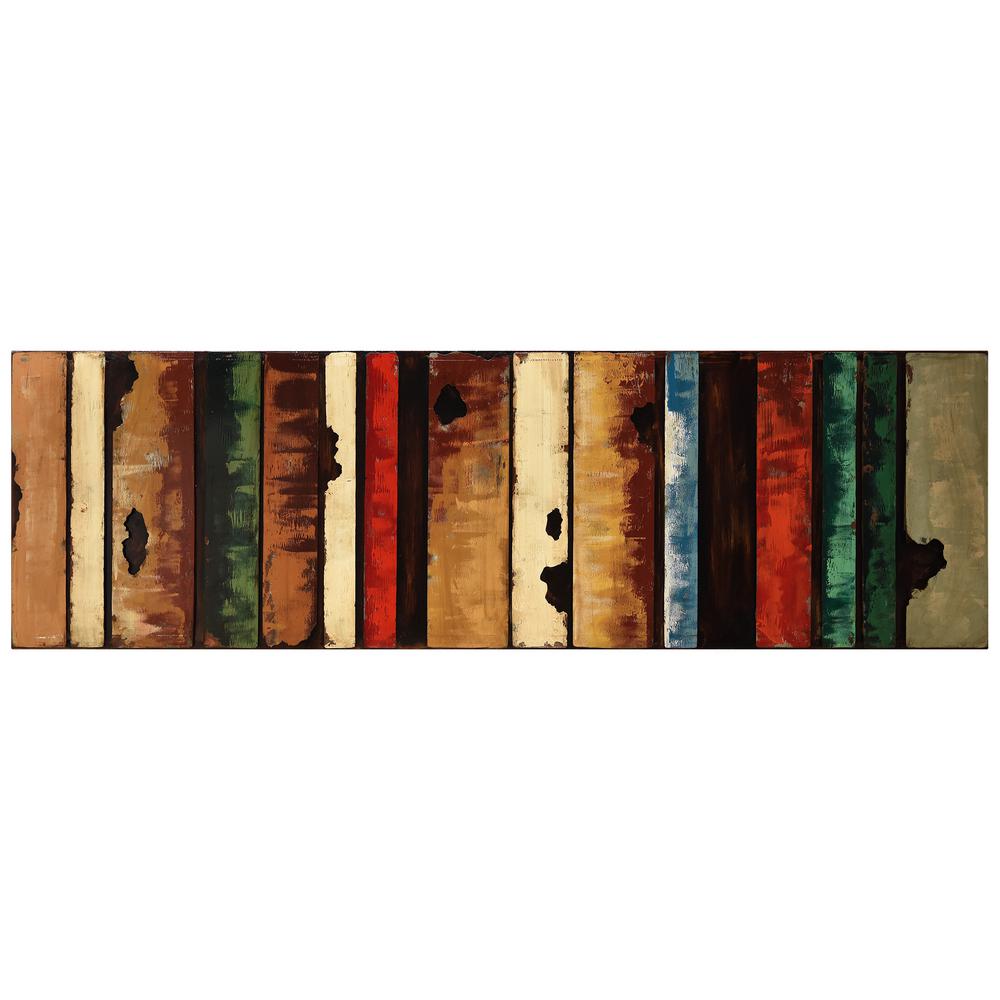 22 In X 72 Rustic Flow 1 Mixed Media Iron Hand Painted Rustic Flow 1 Mixed Media Iron Hand