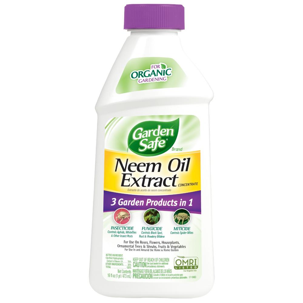 Garden Safe 16 oz. Neem Oil Extract Concentrate-Hg-83179-1 - The Home Depot