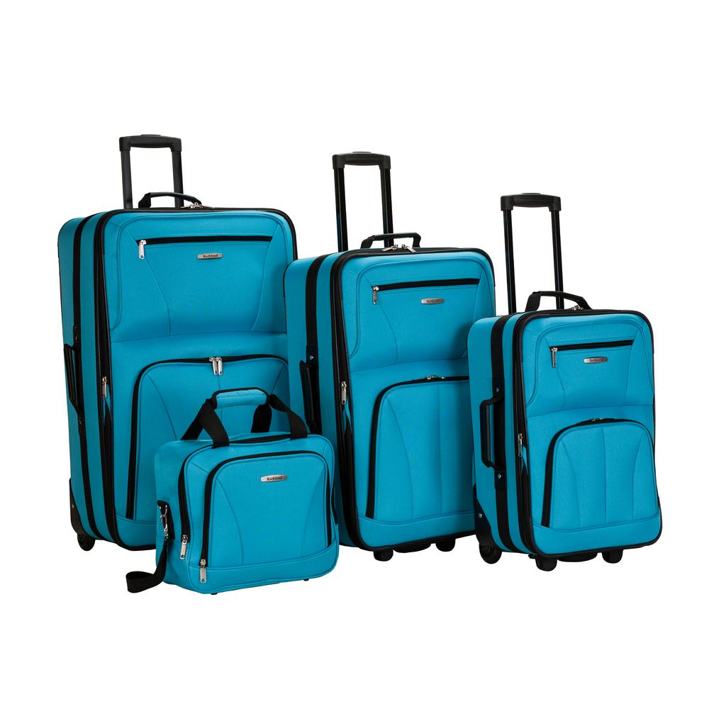 Rockland Rockland Sydney Collection Expandable 4-Piece Softside Luggage ...