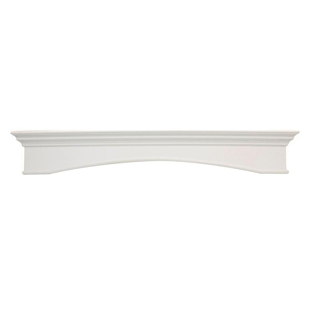 Elements Oxford 5.3 ft. White CapShelf MantelM40064SHWT The Home Depot