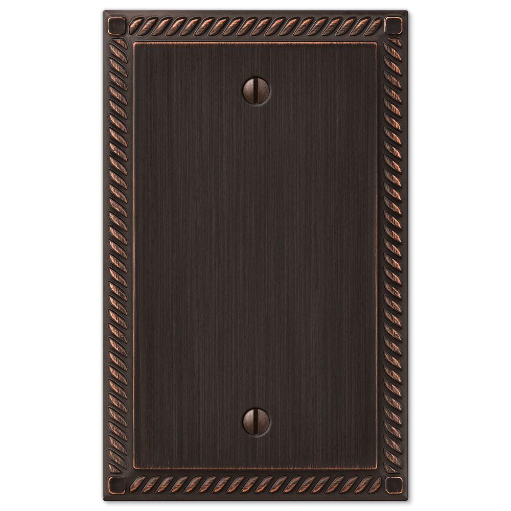 1 Blank Wall Plate Aged Bronze54BAZ The Home Depot
