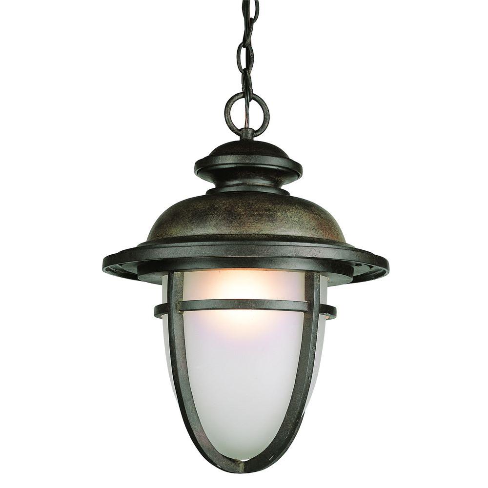 Bel Air Lighting Dark Rust Outdoor Hanging Pendant5855 DR The Home Depot