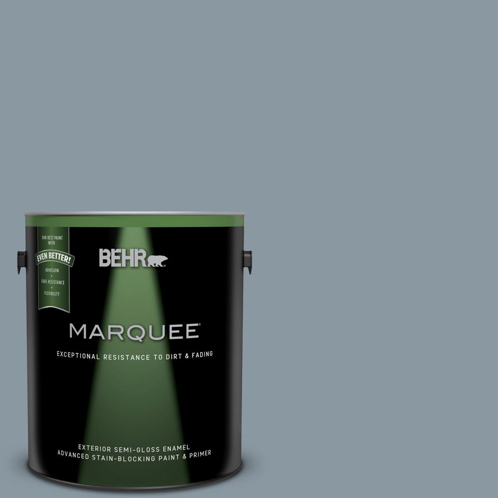 Behr Marquee 1 Gal N490 4 Teton Blue Semi Gloss Enamel Exterior Paint