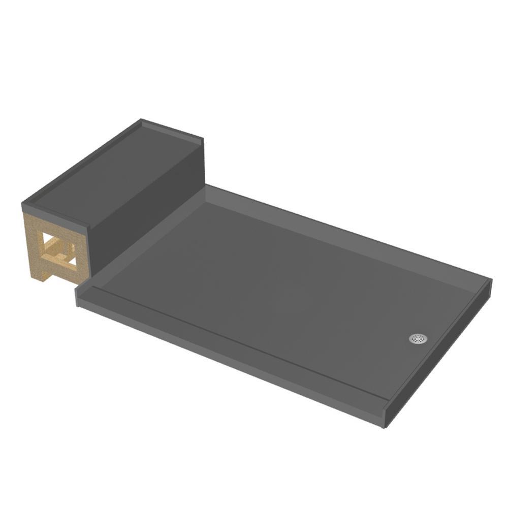 Tile Redi 30 in. x 60 in. Single Threshold Shower Base with Center Drain3060CPVC The Home Depot