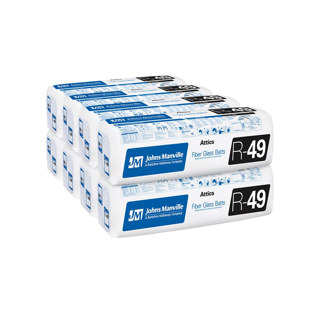 Johns Manville R49 Kraft Faced Fiberglass Insulation Batt 16 in. x 48