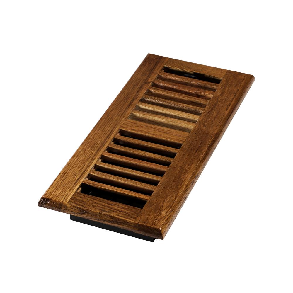 Zoroufy 4 In X 10 In Wood White Oak Unfinished Flush Mount Vent Register 20303 The Home Depot