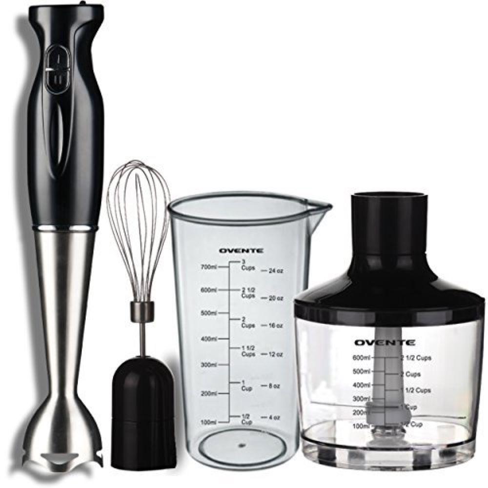 Ovente MultiPurpose Immersion Hand Blender Set 300Watt, Stainless