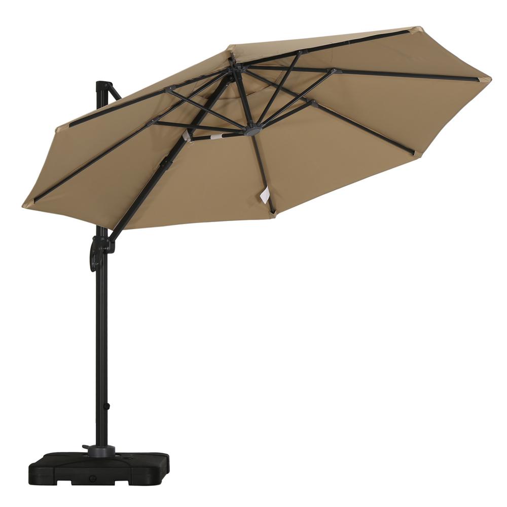 Noble House Durango 9-1/2 ft. Cantilever Patio Umbrella in Taupe-296125