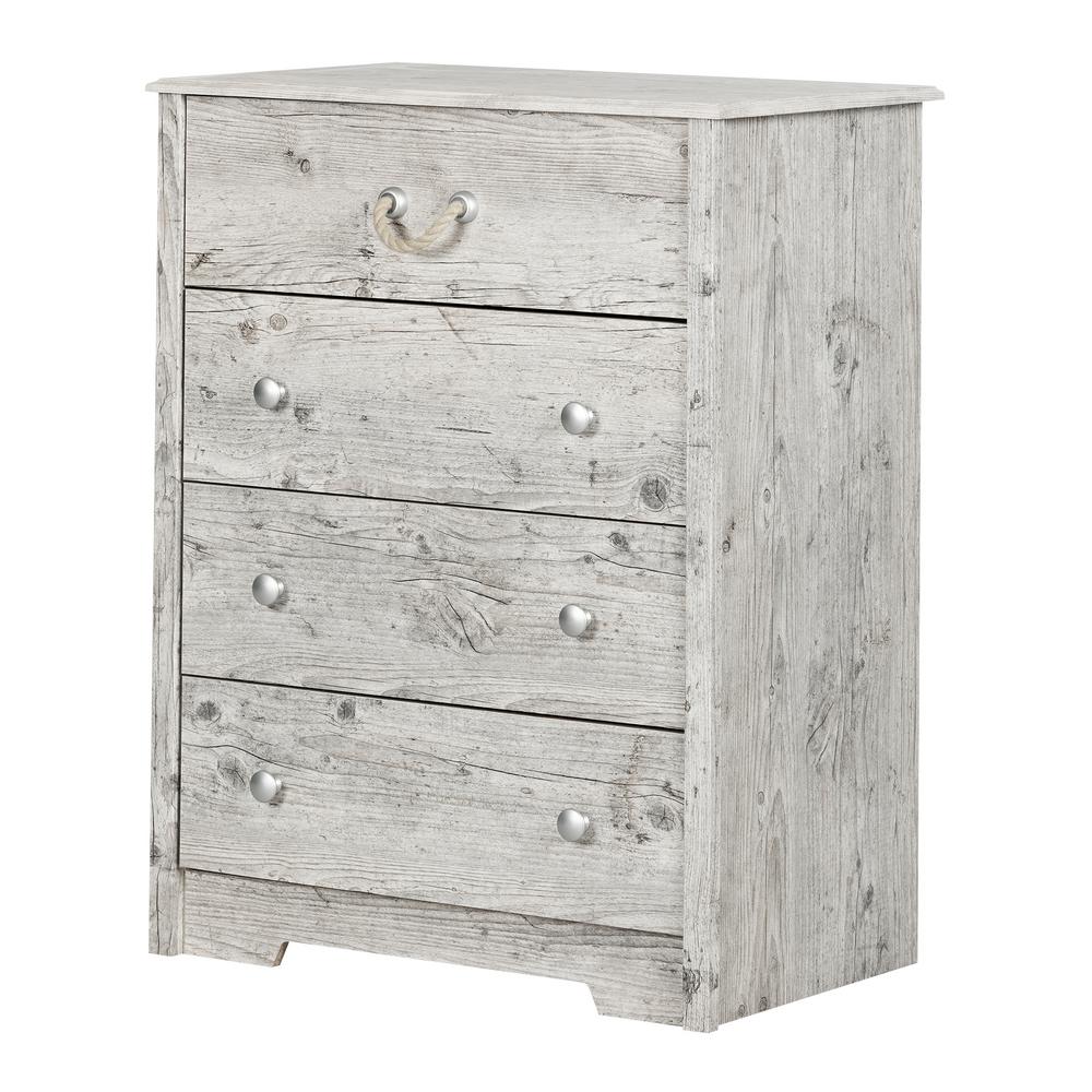 South Shore Aviron 4 Drawer Seaside Pine Chest 11890 The Home Depot