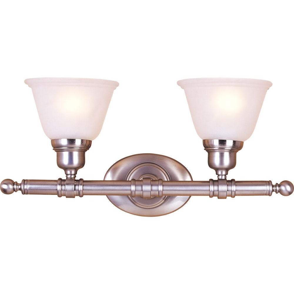 Maxim Lighting Essentials 2Light Satin Nickel Bath Vanity Light