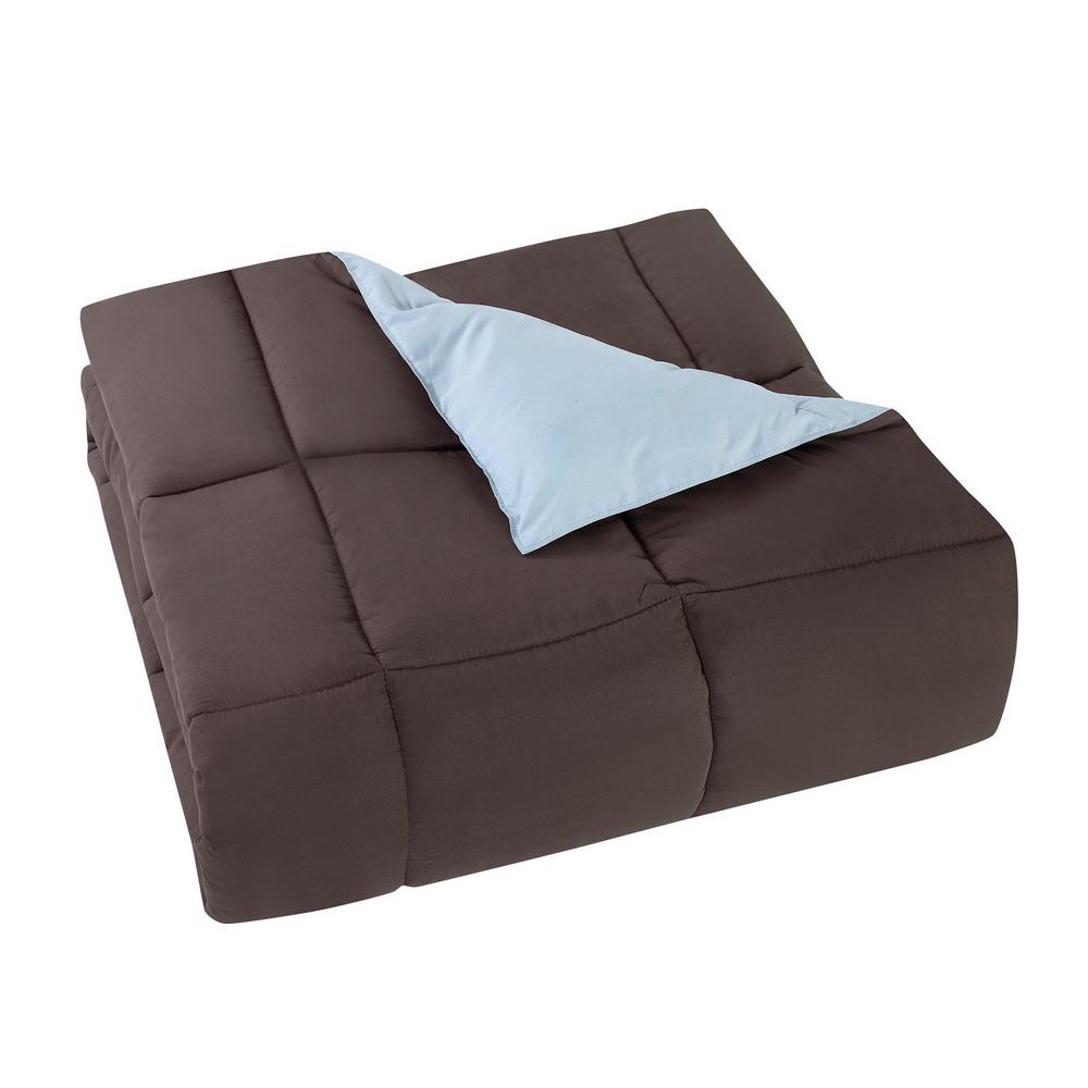 Truly Soft Everyday 3 Piece Chocolate And Light Blue King
