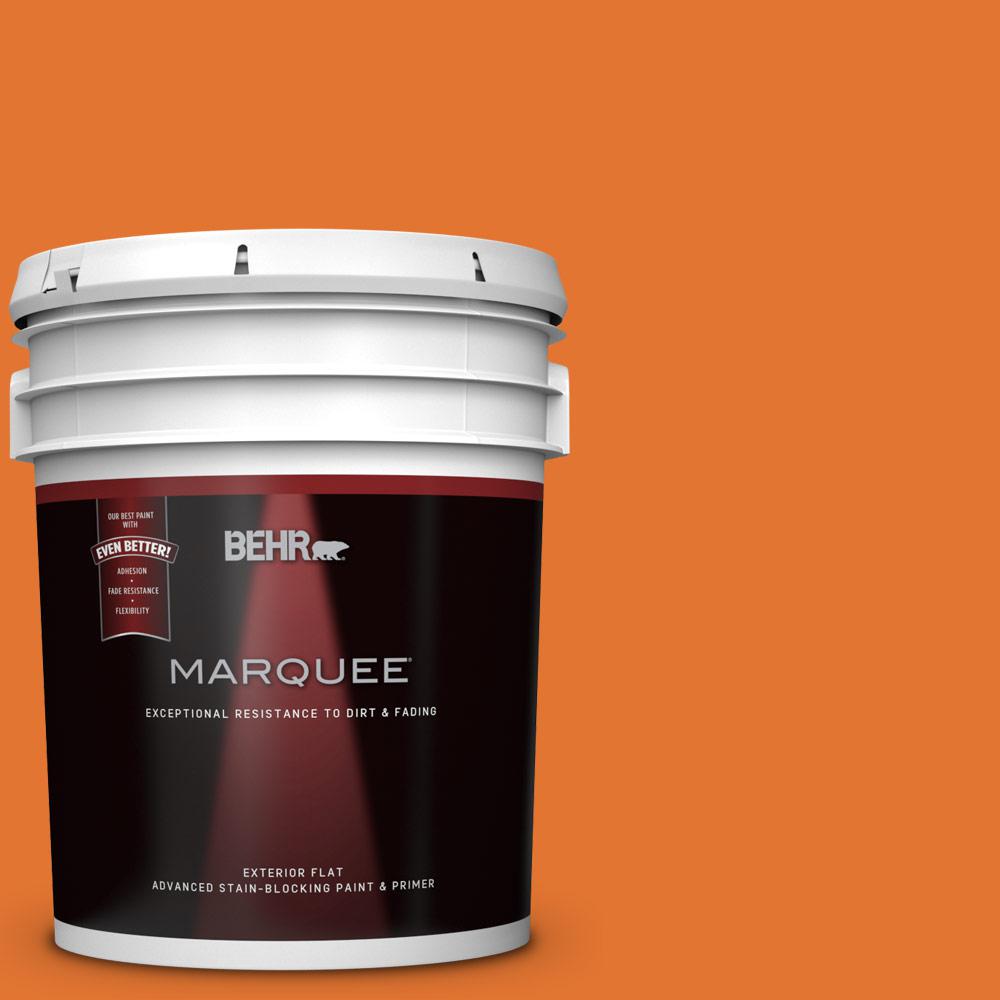 BEHR MARQUEE 5gal. 250B5 Orange Spice Flat Exterior Paint445305 The Home Depot