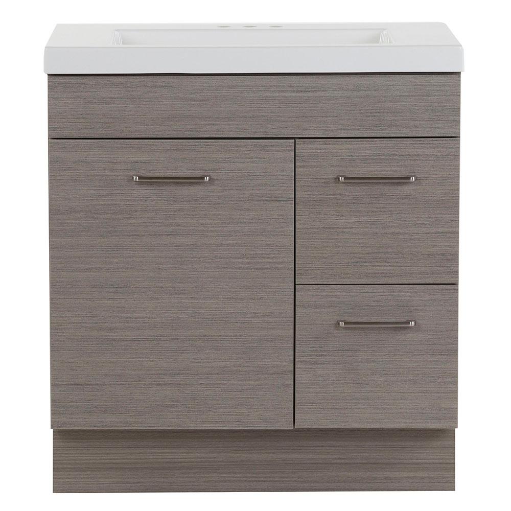 Glacier Bay Jayli 30.5 in. W x 16.75 in. D Bath Vanity in Haze with