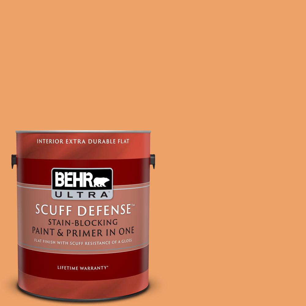 BEHR ULTRA 1 gal. #270D-5 Adventure Orange Extra Durable Flat Interior