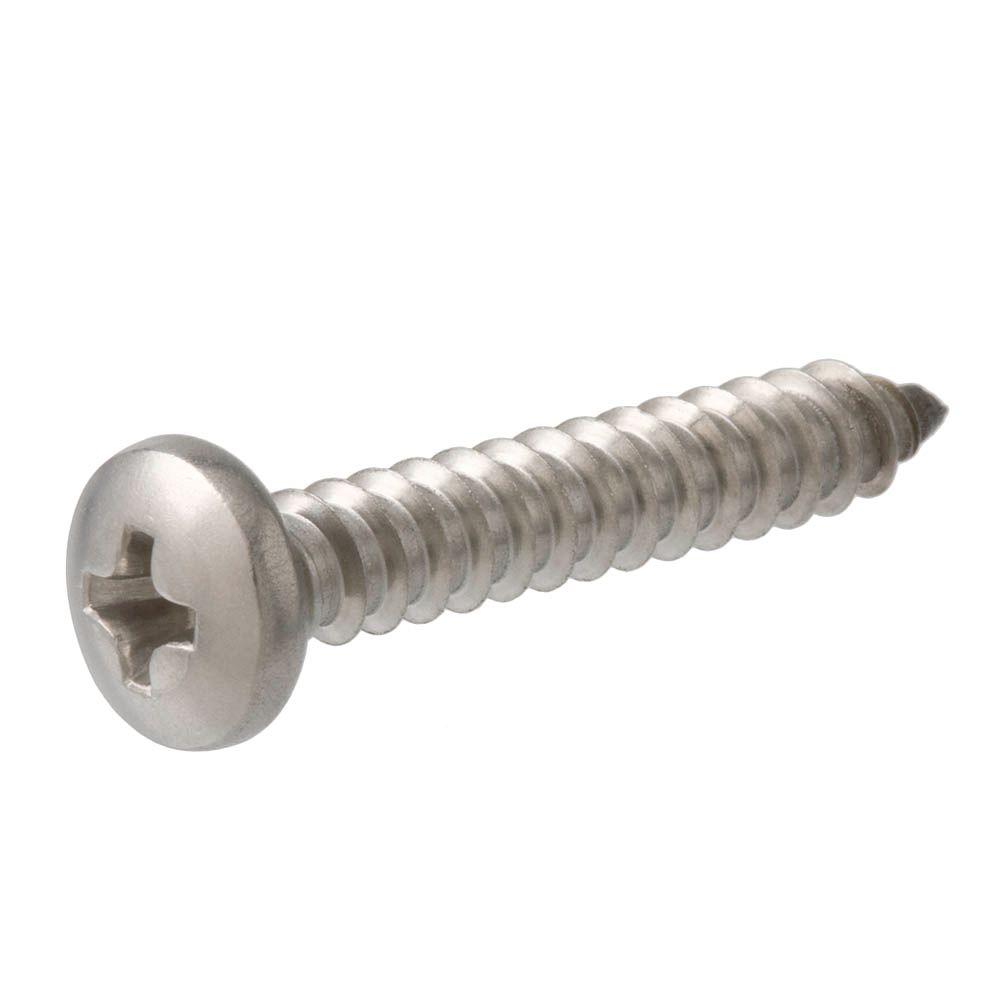 #10 Square Drive Pan Head Sheet Metal Screw Self Tap Stainless Steel All Lengths 
