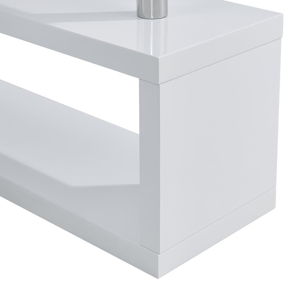 Southern Enterprises Camilla White Multifunctional Corner L Desk