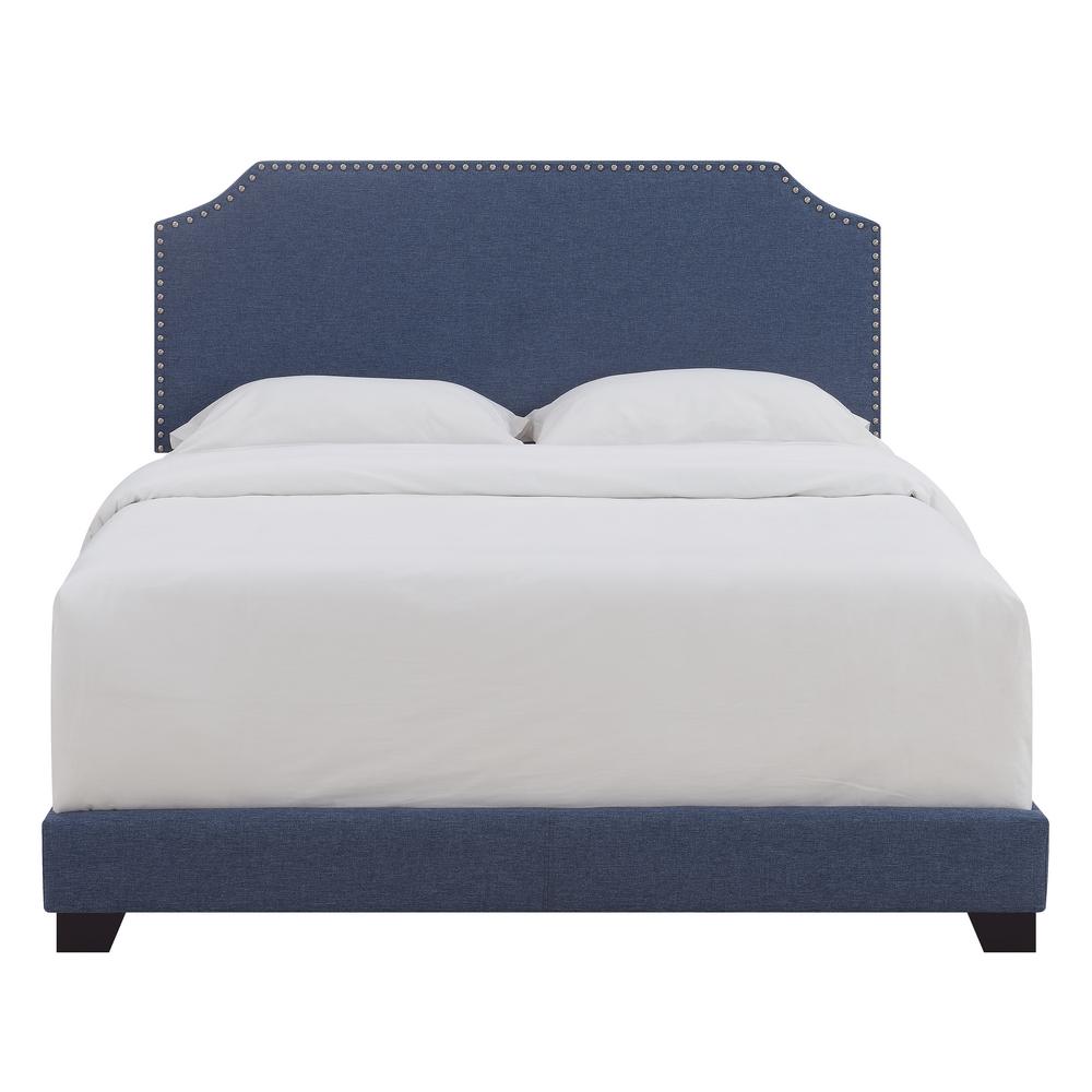 Clipped Corner Denim Blue Upholstered Queen Bed Ds A124 290 1 The Clipped Corner Denim Blue Upholstered Queen Bed Ds A124 290 1 The Home Depot