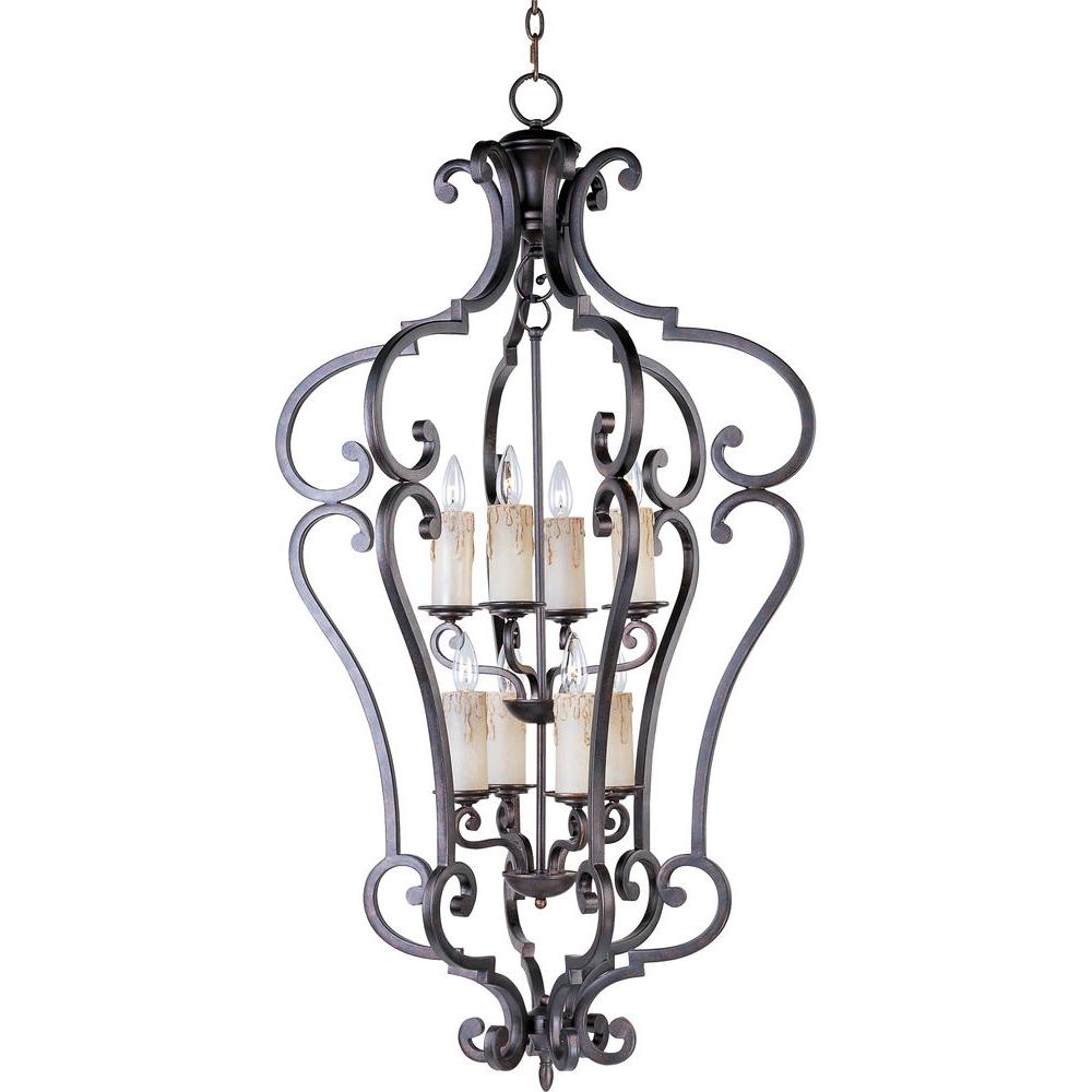 Maxim Lighting Richmond Colonial 8 Light Umber Entry Foyer Pendant