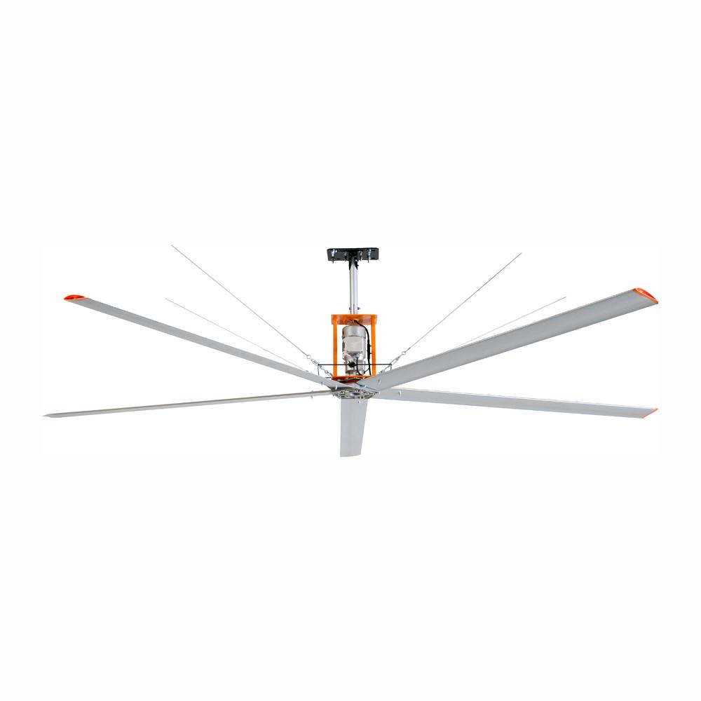 Big Ass Fans 4900 14 Ft Indoor Silver And Yellow Aluminum Shop Ceiling Fan With Wall Control F 2637